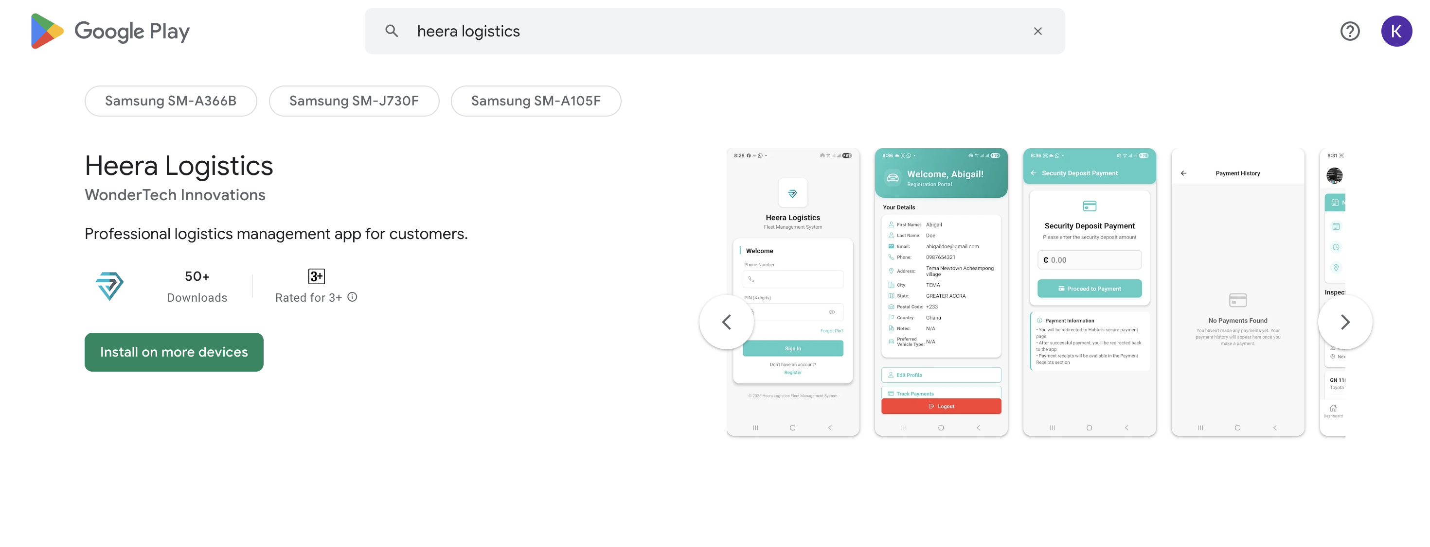 Heera Logistics Mobile App